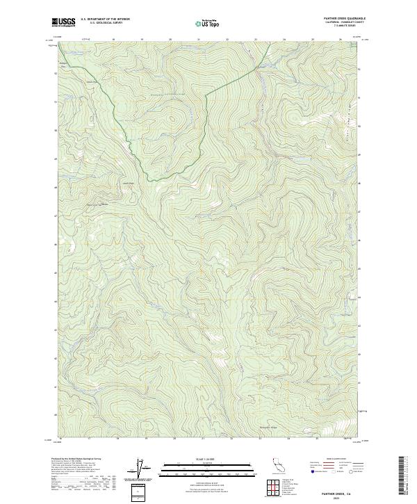 US Topo 7.5-minute map for Panther Creek CA