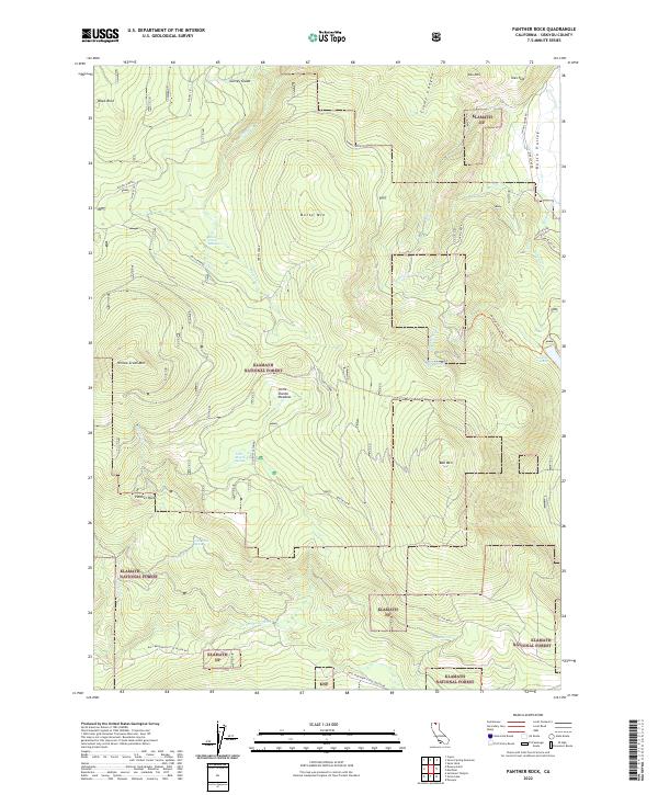 US Topo 7.5-minute map for Panther Rock CA