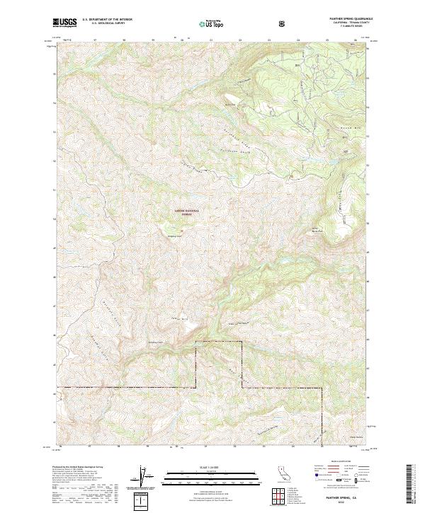 US Topo 7.5-minute map for Panther Spring CA