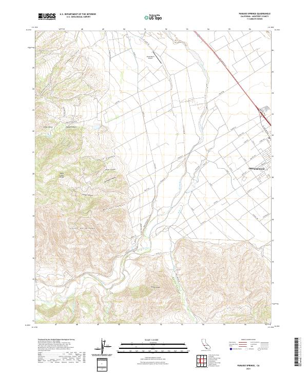 US Topo 7.5-minute map for Paraiso Springs CA