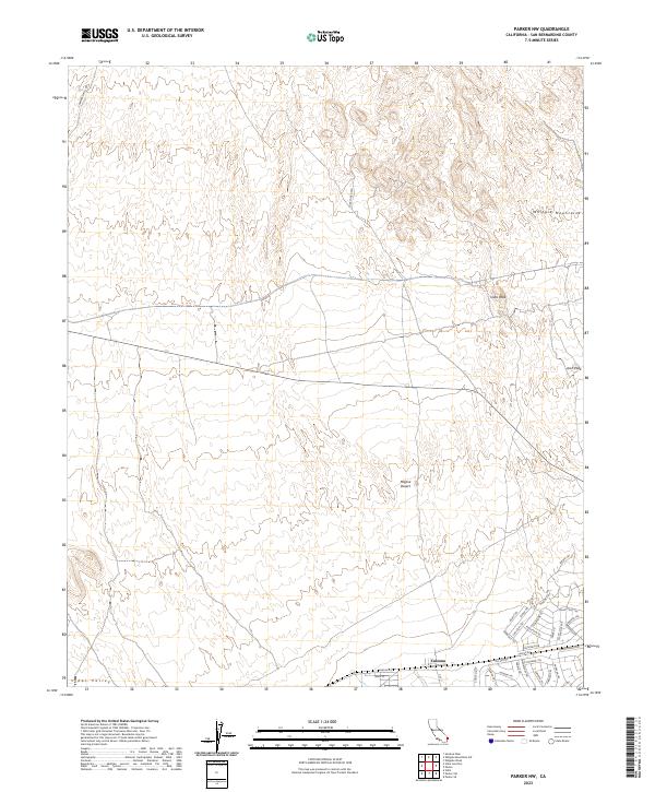 US Topo 7.5-minute map for Parker NW CA