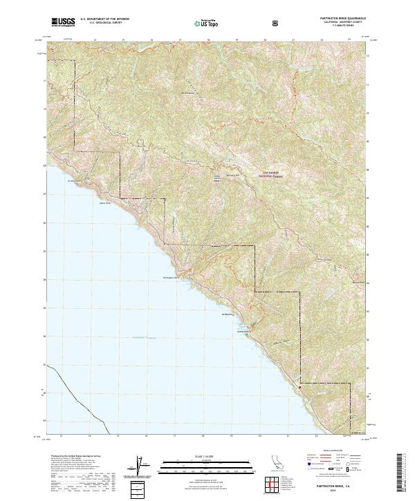 US Topo 7.5-minute map for Partington Ridge CA