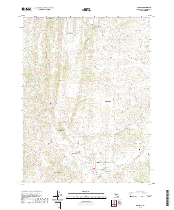 US Topo 7.5-minute map for Paskenta CA