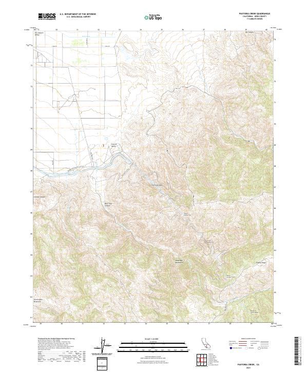 US Topo 7.5-minute map for Pastoria Creek CA