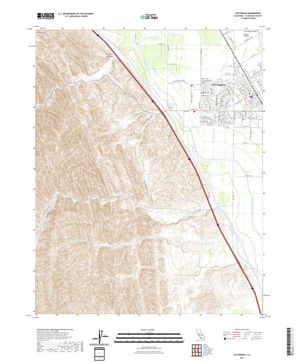 US Topo 7.5-minute map for Patterson CA