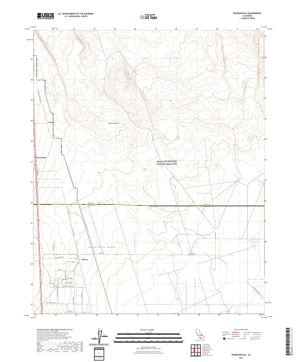 US Topo 7.5-minute map for Pearsonville CA