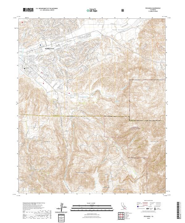 US Topo 7.5-minute map for Pechanga CA