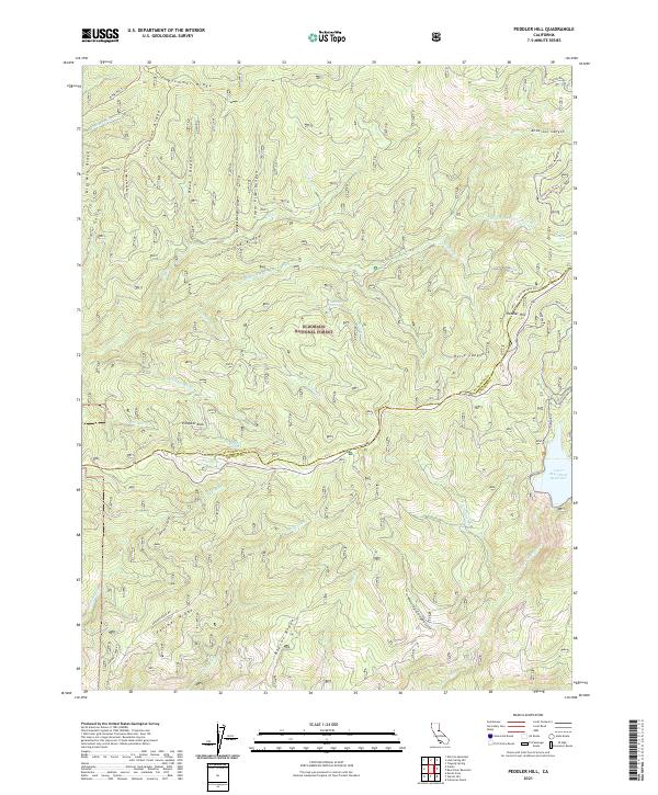 US Topo 7.5-minute map for Peddler Hill CA