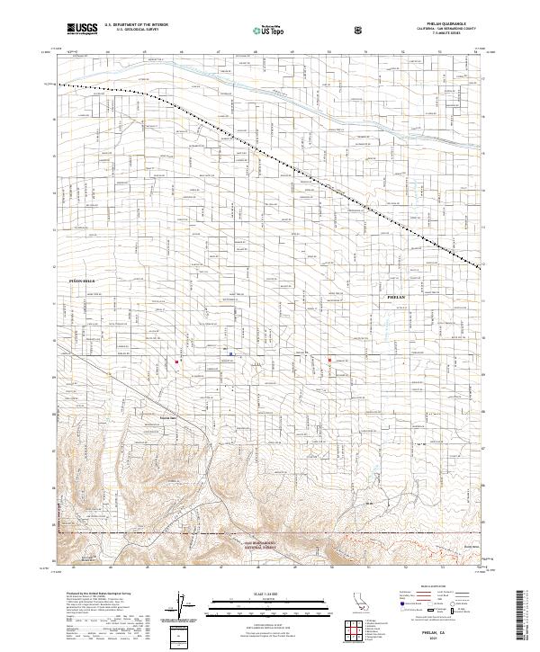 US Topo 7.5-minute map for Phelan CA