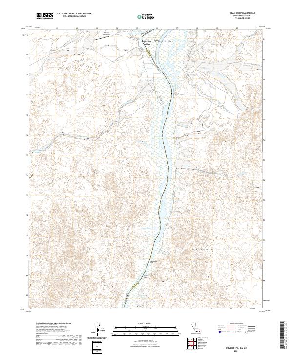 US Topo 7.5-minute map for Picacho NW CAAZ