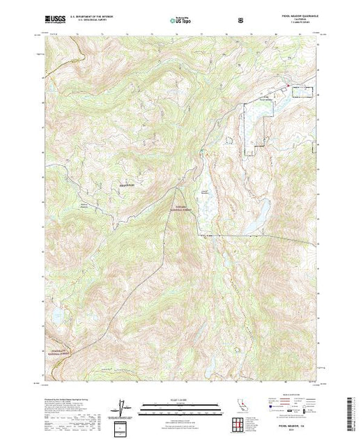 US Topo 7.5-minute map for Pickel Meadow CA – American Map Store