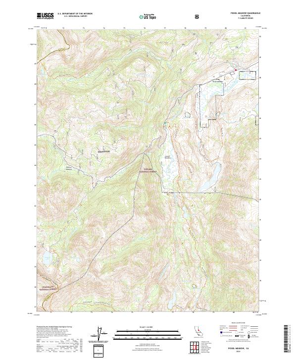 US Topo 7.5-minute map for Pickel Meadow CA