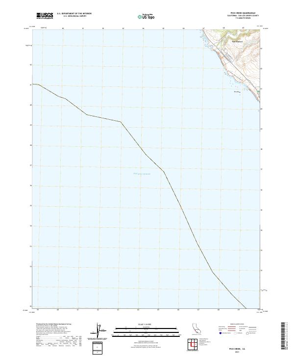 US Topo 7.5-minute map for Pico Creek CA