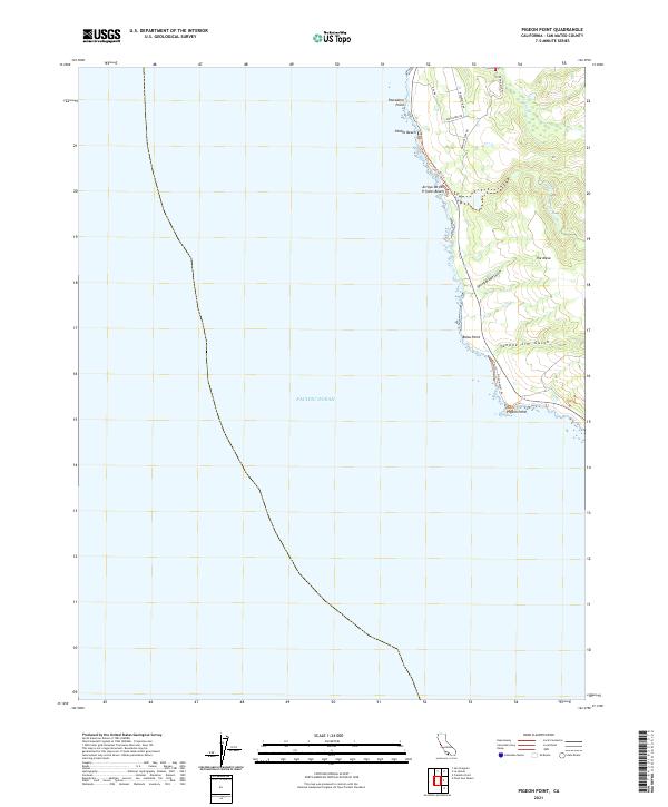 US Topo 7.5-minute map for Pigeon Point CA