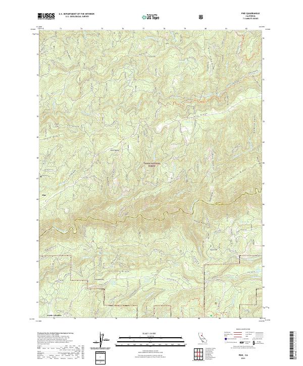 US Topo 7.5-minute map for Pike CA