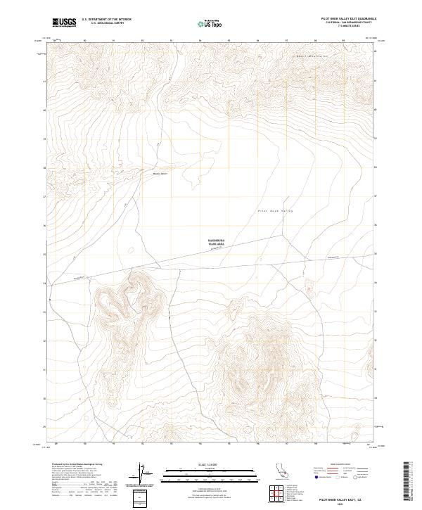 US Topo 7.5-minute map for Pilot Knob Valley East CA