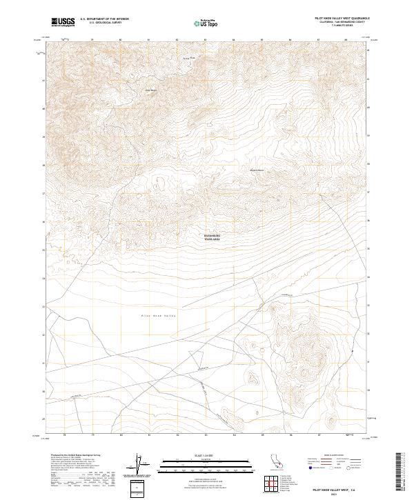 US Topo 7.5-minute map for Pilot Knob Valley West CA