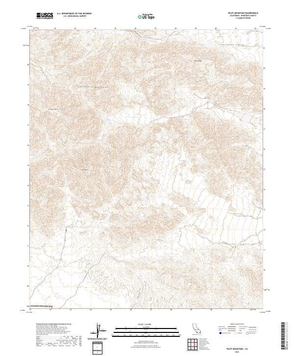 US Topo 7.5-minute map for Pilot Mountain CA