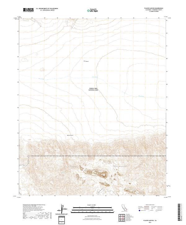 US Topo 7.5-minute map for Placer Canyon CA