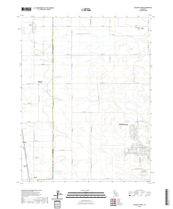 US Topo 7.5-minute map for Pleasant Grove CA