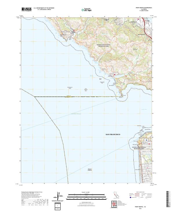 US Topo 7.5-minute map for Point Bonita CA