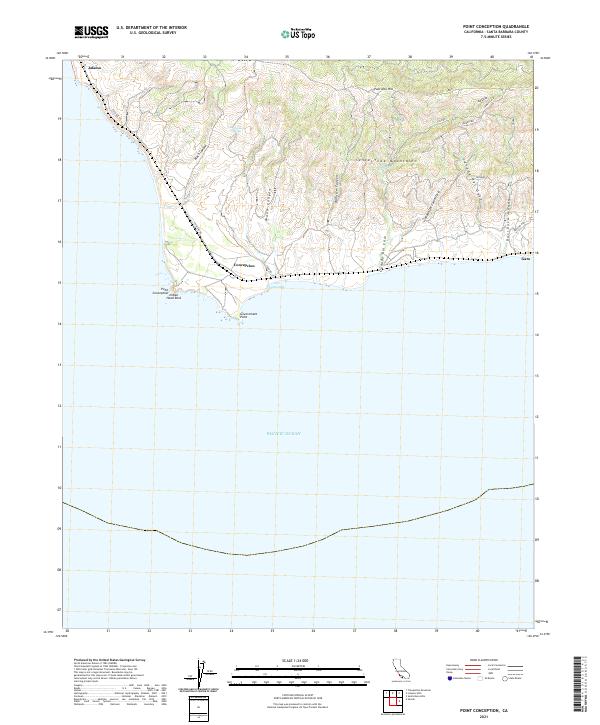 US Topo 7.5-minute map for Point Conception CA