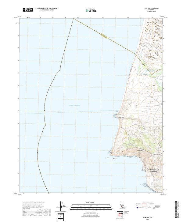 US Topo 7.5-minute map for Point Sal CA