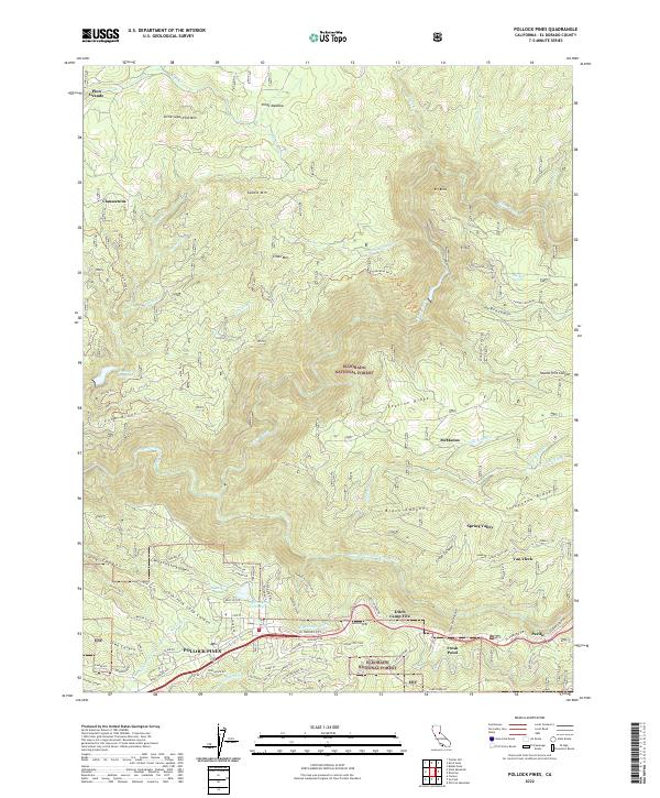 US Topo 7.5-minute map for Pollock Pines CA