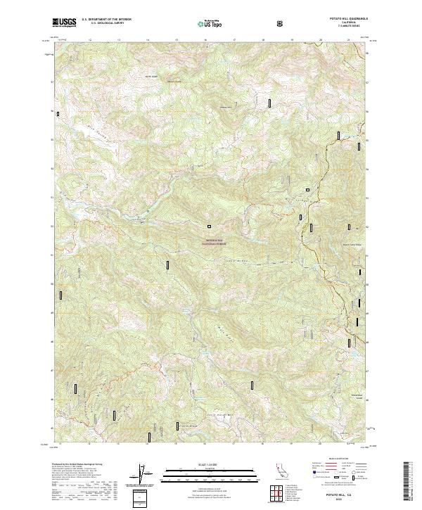 US Topo 7.5-minute map for Potato Hill CA