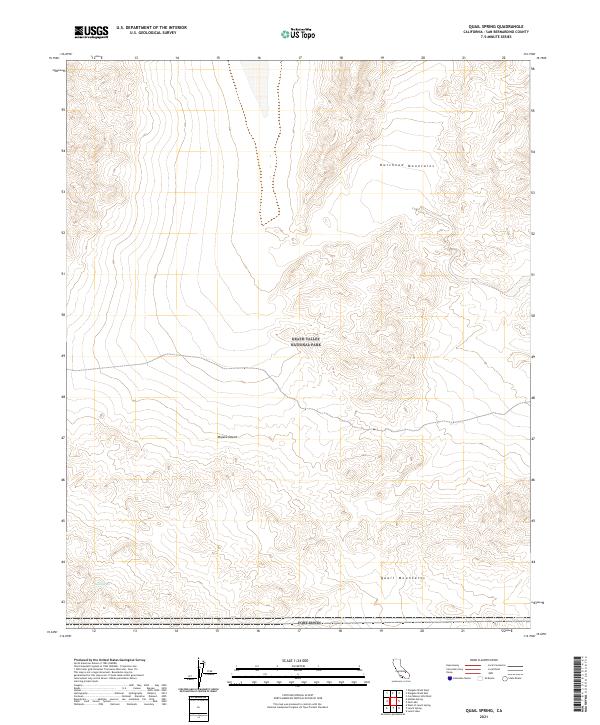 US Topo 7.5-minute map for Quail Spring CA