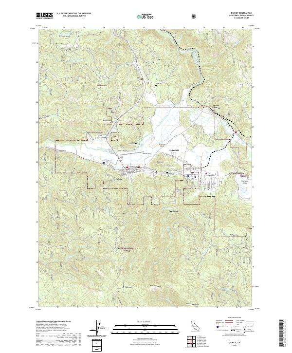 US Topo 7.5-minute map for Quincy CA