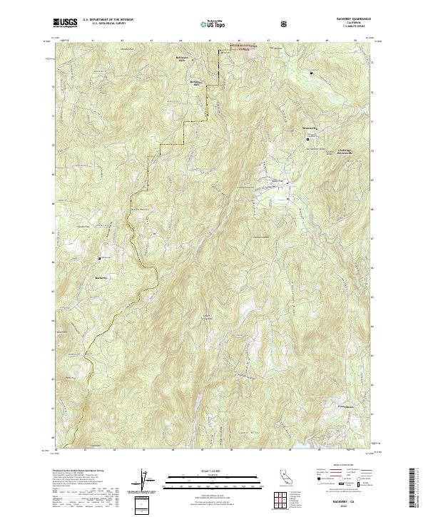 US Topo 7.5-minute map for Rackerby CA