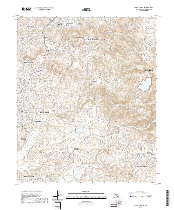 US Topo 7.5-minute map for Rancho Santa Fe CA