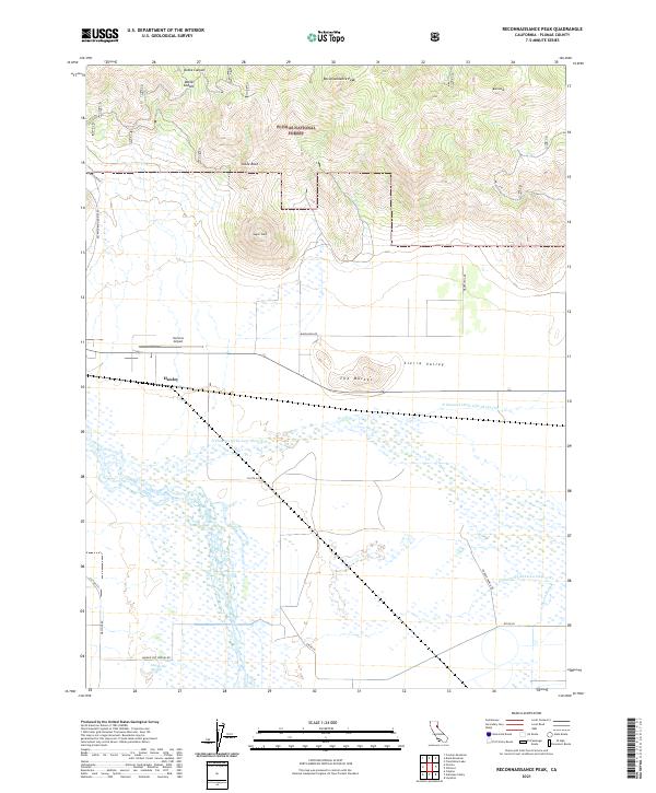 US Topo 7.5-minute map for Reconnaissance Peak CA