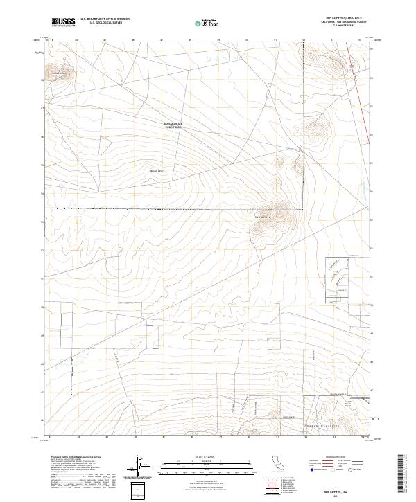 US Topo 7.5-minute map for Red Buttes CA