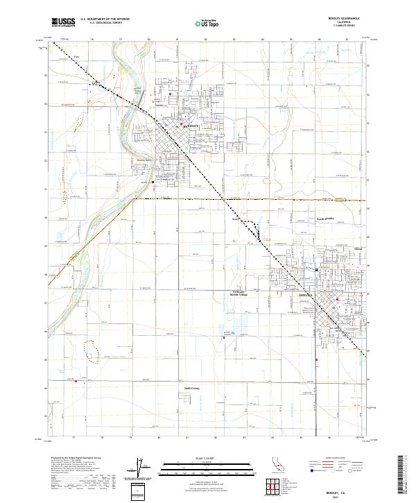 US Topo 7.5-minute map for Reedley CA