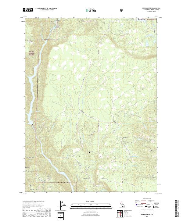 US Topo 7.5-minute map for Roaring Creek CA