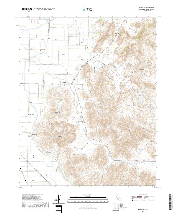 US Topo 7.5-minute map for Rocky Hill CA