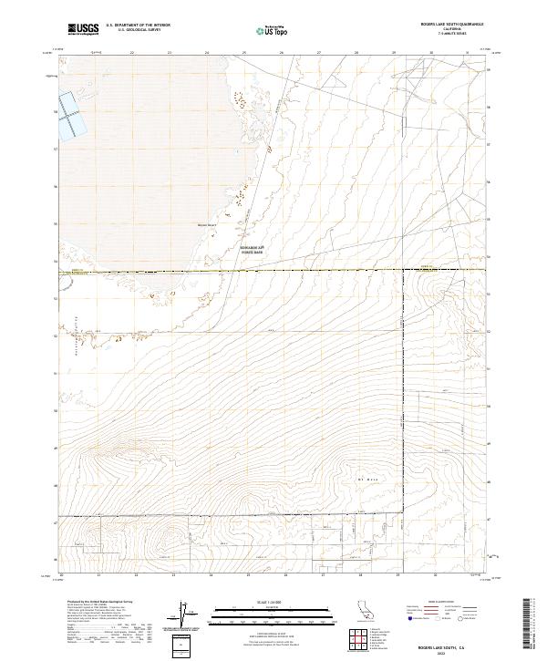 US Topo 7.5-minute map for Rogers Lake South CA