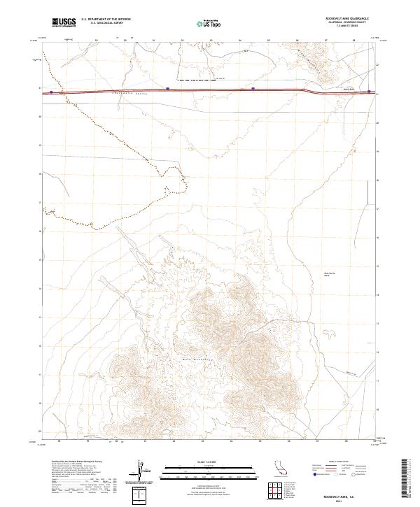 US Topo 7.5-minute map for Roosevelt Mine CA