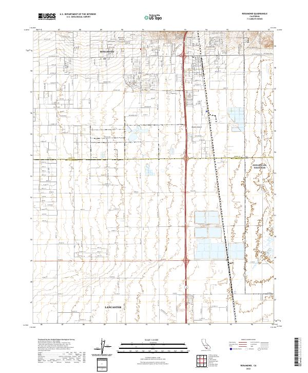 US Topo 7.5-minute map for Rosamond CA