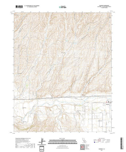 US Topo 7.5-minute map for Shandon CA – American Map Store