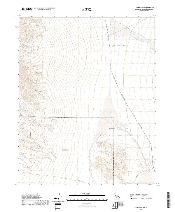 US Topo 7.5-minute map for Silurian Valley CA – American Map Store