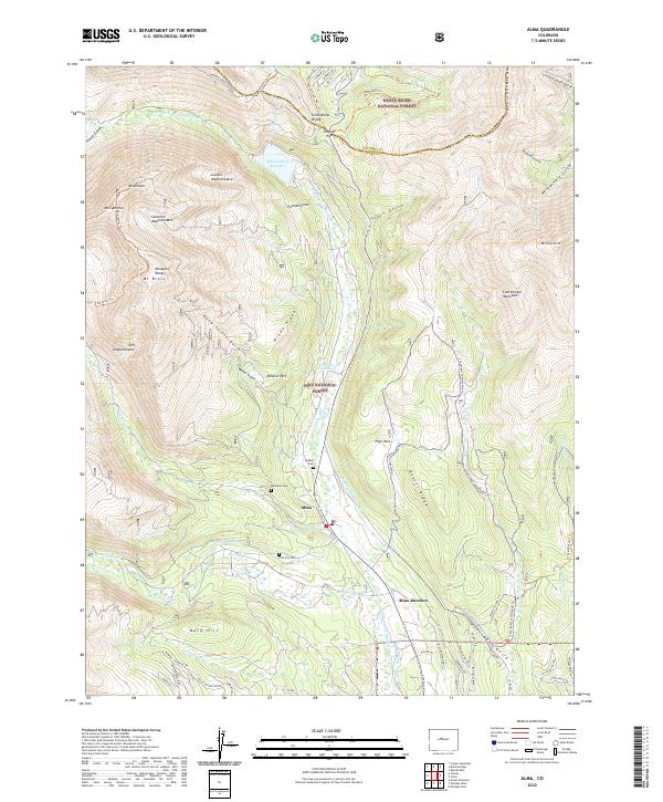 US Topo 7.5-minute map for Alma CO