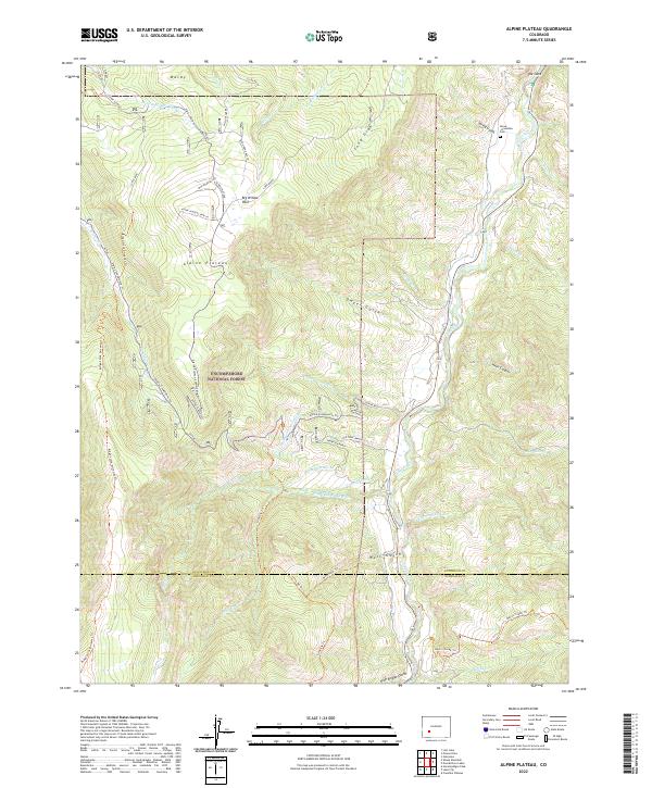 US Topo 7.5-minute map for Alpine Plateau CO