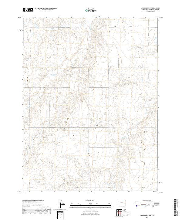 US Topo 7.5-minute map for Alpine Ranch NW CO