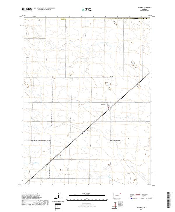 US Topo 7.5-minute map for Amherst CO