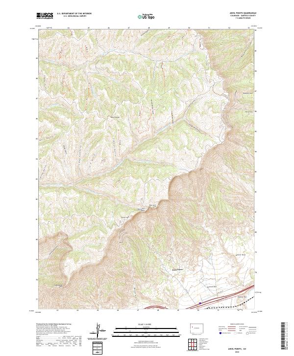 US Topo 7.5-minute map for Anvil Points CO