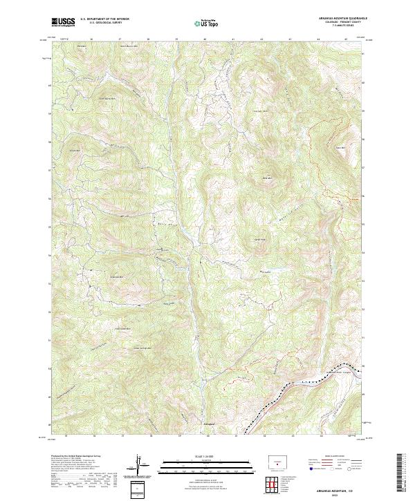 US Topo 7.5-minute map for Arkansas Mountain CO