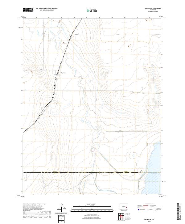 US Topo 7.5-minute map for Arlington CO